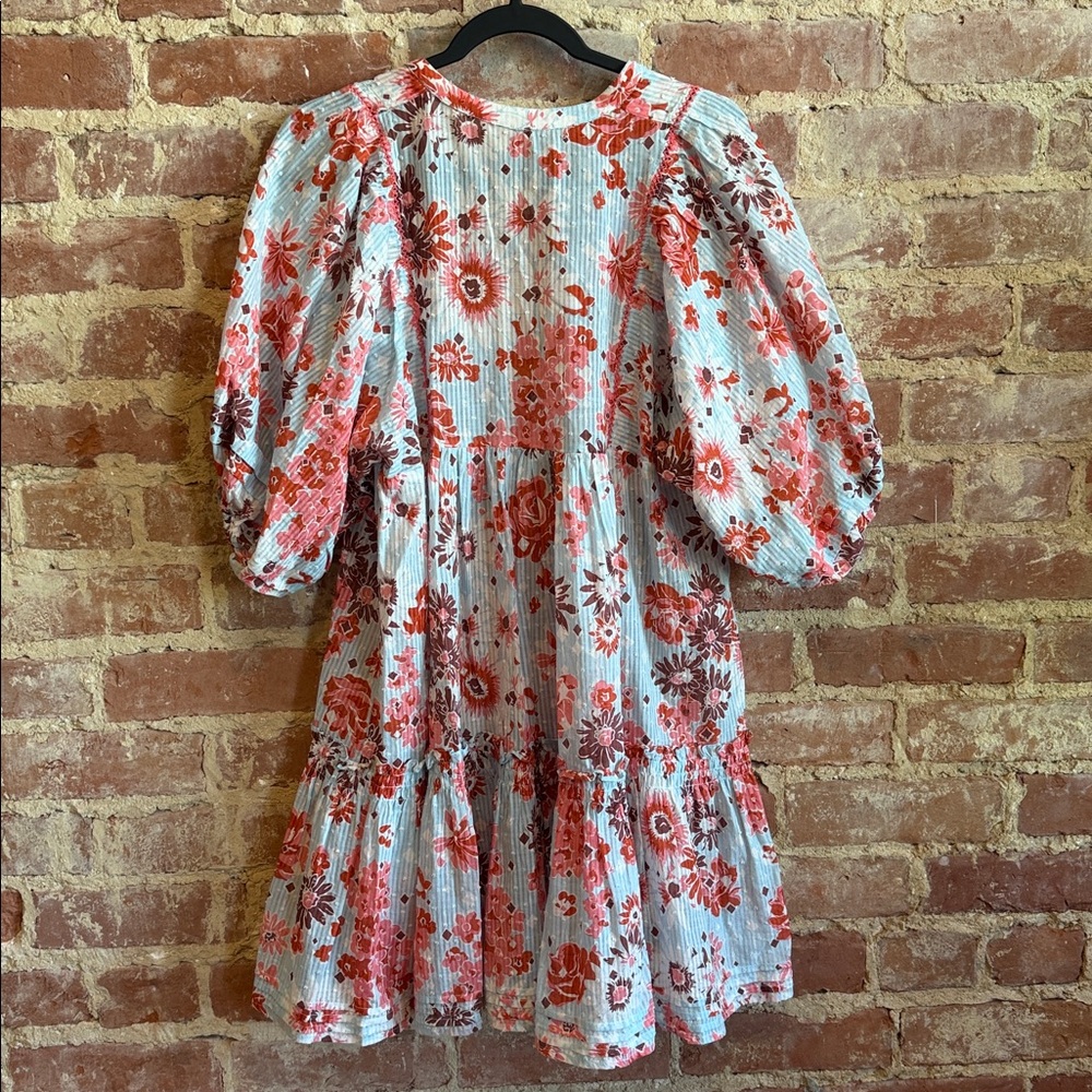 Poupette St. Barth Red and White Floral Mini Dress - Picture 5 of 5